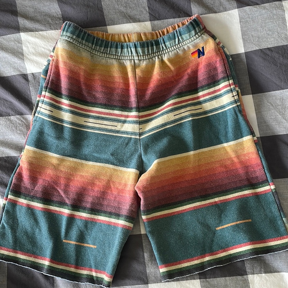 Aviator Nation Youth Serape sweatpant shorts size 14
